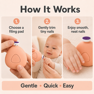 TinyEase™ Baby Nail Trimmer — Safe Electric Filer for Newborns & Toddlers