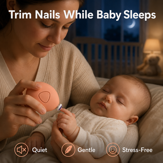 TinyEase™ Baby Nail Trimmer — Safe Electric Filer for Newborns & Toddlers