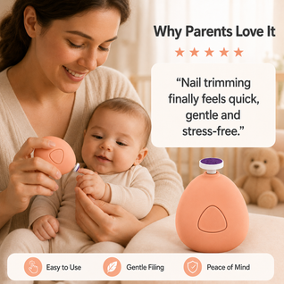TinyEase™ Baby Nail Trimmer — Safe Electric Filer for Newborns & Toddlers